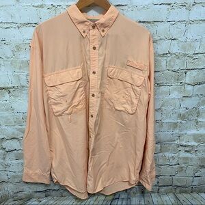 Redington Technical Long Sleeve UPF 30 Nylon Orange Fishing Vented